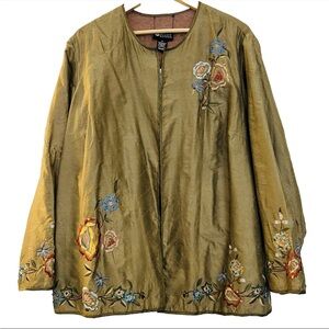Floral Embroidered Reversible Jacket